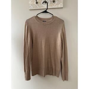 Gap Women's Moreno Wool Pullover Light Brown Crewneck Sweater